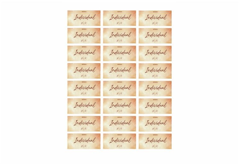 SENHAS INDIVIDUAIS PARA FESTA ANIVERSÁRIO - KIT 25 UN